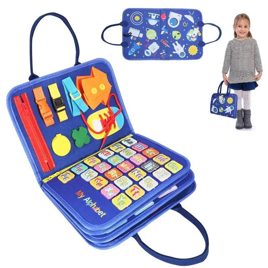 ISP 91-IN-1 Busy Board Educational Toddler Felt Activities For 1 ,2 3 4 Year Old boys & girls to Learn Fine Motor Skills