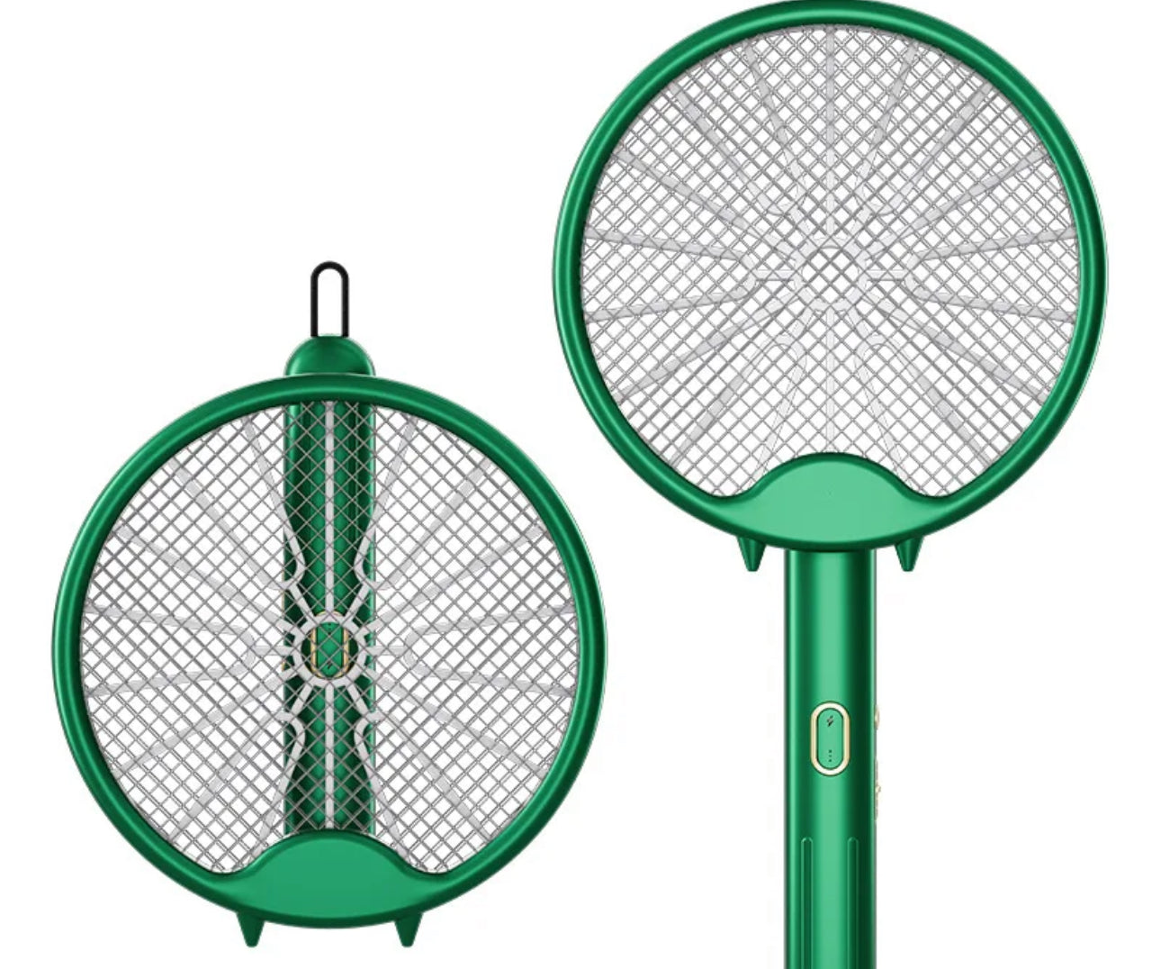 ISP 3 In 1 Rechargeable Folding Electric Mosquito Swatter Indoor 3000v Mosquito Racket With Led Lamp (800Mah)