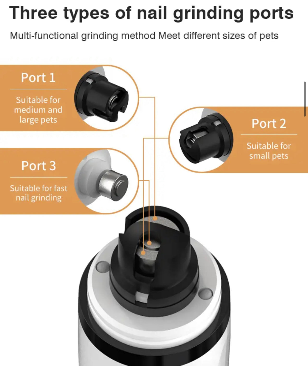 Pro Electric Pet Nail Grinder With Led Light for Dogs and Cats