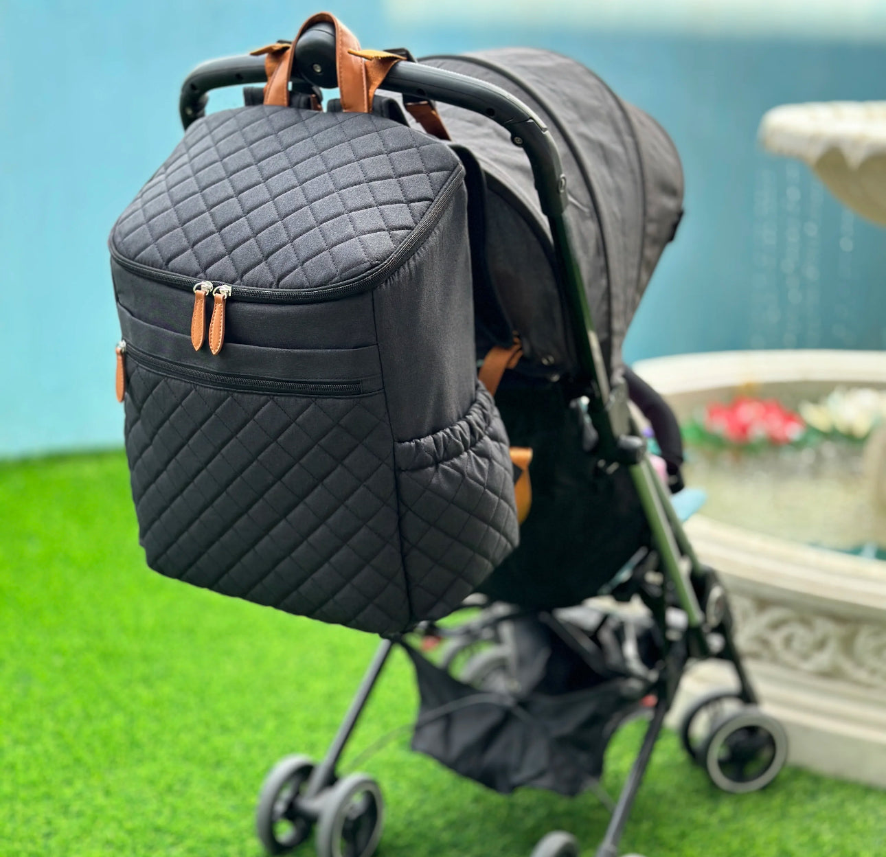 ISP Baby Diaper Bag Backpack - Unisex, Waterproof, Multi-function, 20L capacity, changing pad, Stroller Straps, Pacifier Case , Easy Access Zipper Pockets