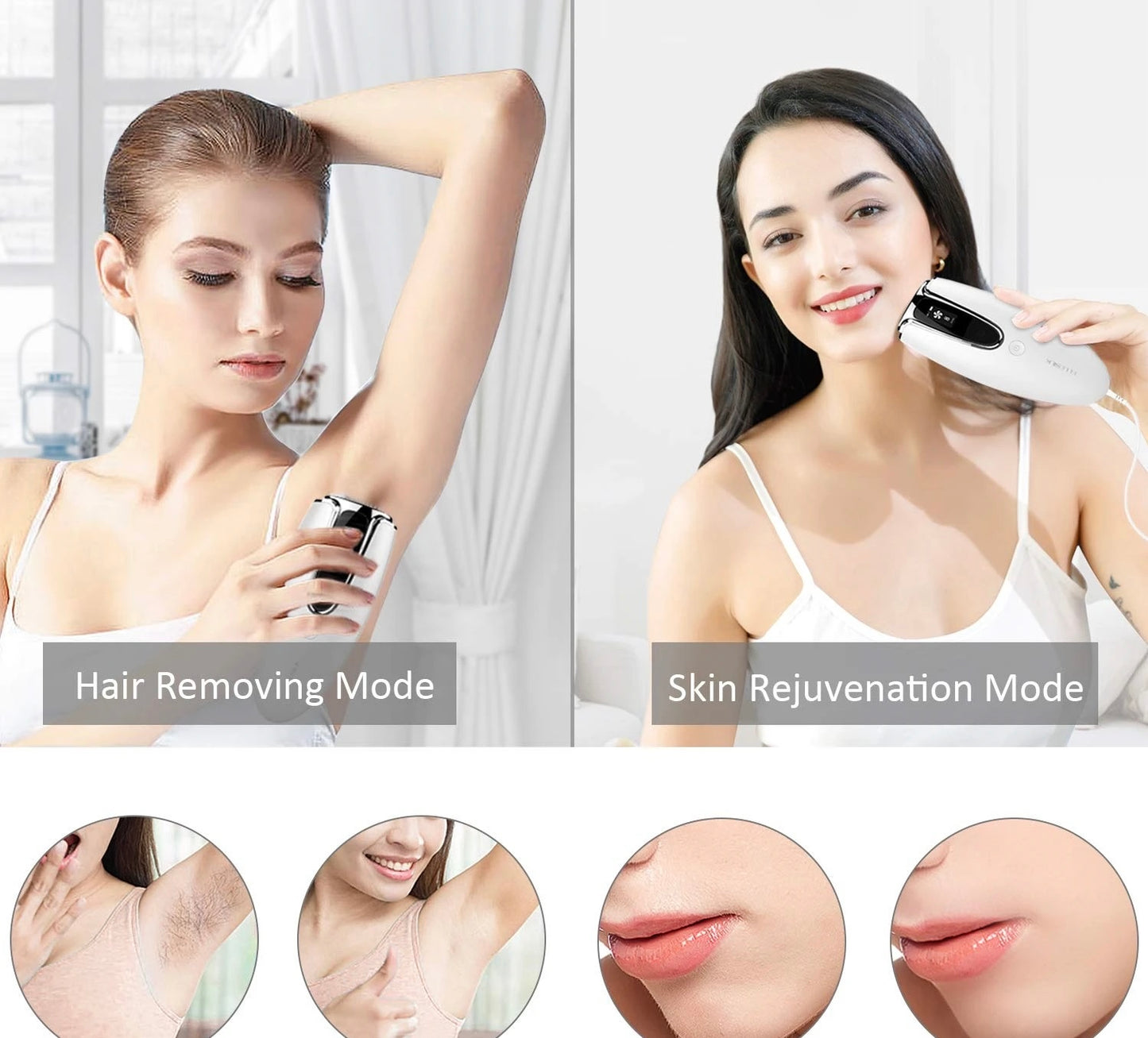 INNOVATIVE  Long-lasting Laser Hair Removal Device for Women & Men, Skin i·Expert, at Home Hair Removal, , 2in1 IPL Laser Hair Removal & Skin Rejuvenation Handset with Goggles & Shaving stick for Clinical Results in 10 Weeks