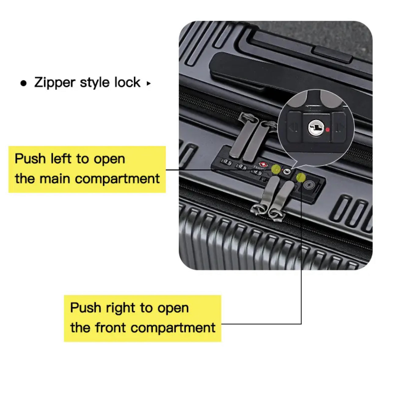 ISP Aluminium Front Pocket Trunk Luggage Large Suitcase 20-30 Inch Luggage with Spinner Wheels, Anodised Aluminium Textured Checked Large Luggage, Lightweight Hard Case PC with TSA Lock