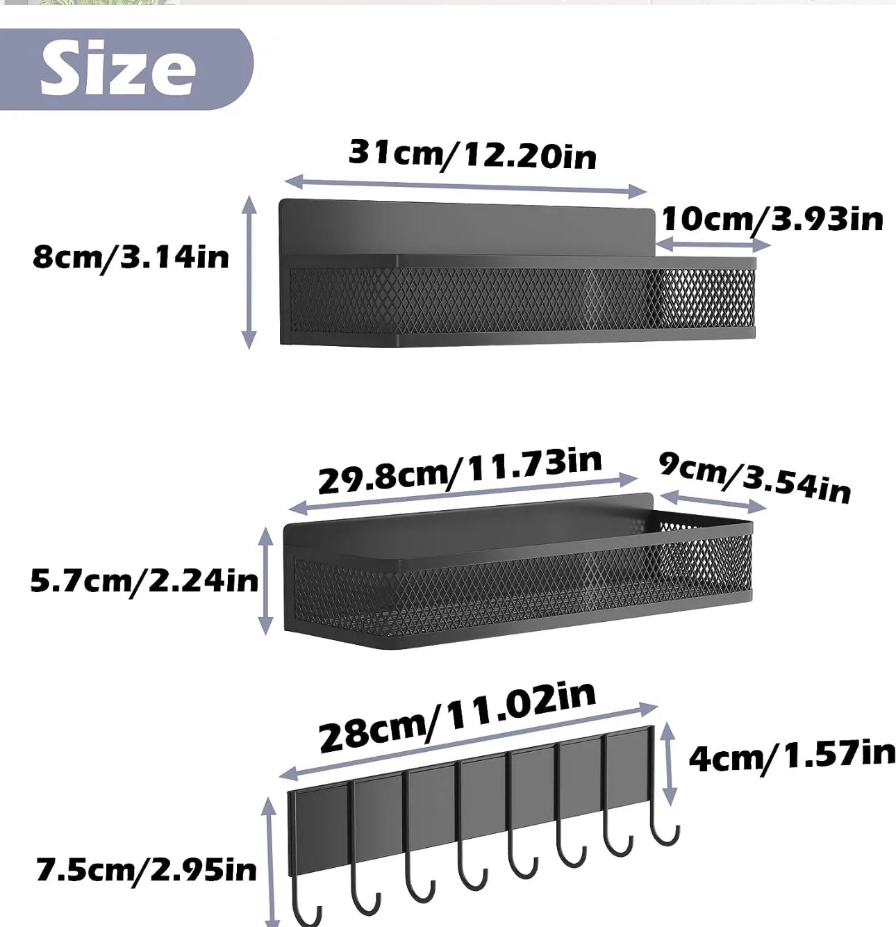 5-in-1 magnetic Kitchen moveable fridge shelf rack organiser