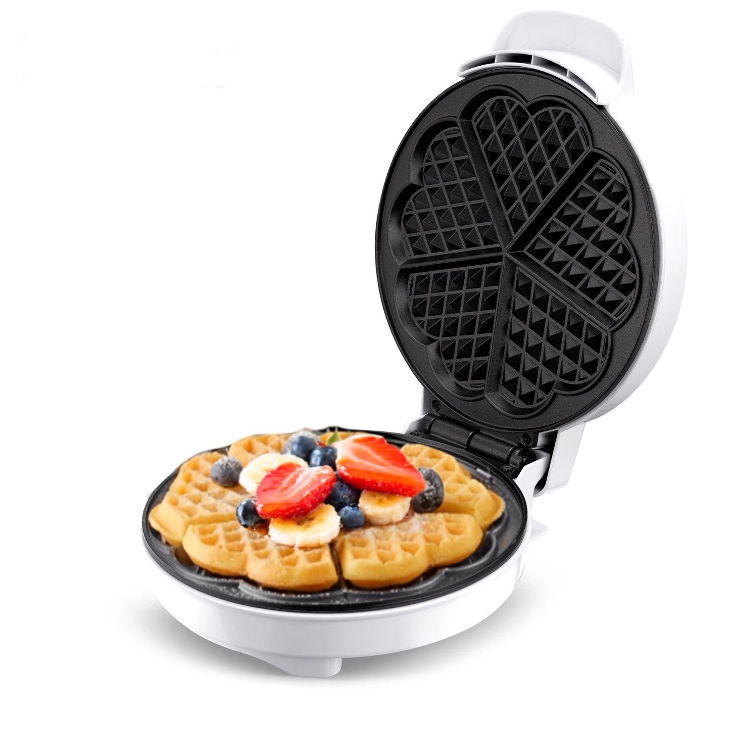 ISP 5 Slice Mini-Heart Shaped Fast 1500W Waffle Maker Machine |Stainless Steel Non-Stick Cooking Plates