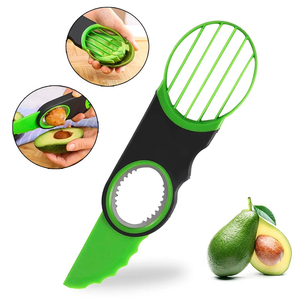 3-IN-1 Fruit and Avocado Slicer (Green)