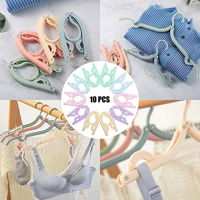 Foldable Portable Travel Hangers Multifunctional (10pcs)