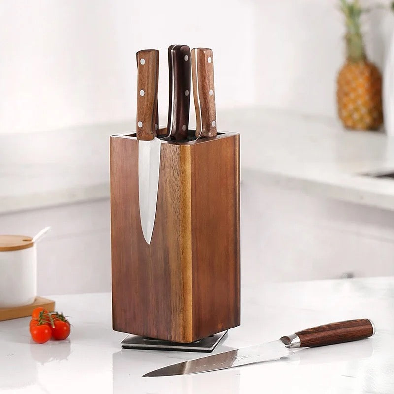 360 Acadia double sided magnetic wooden knife holder