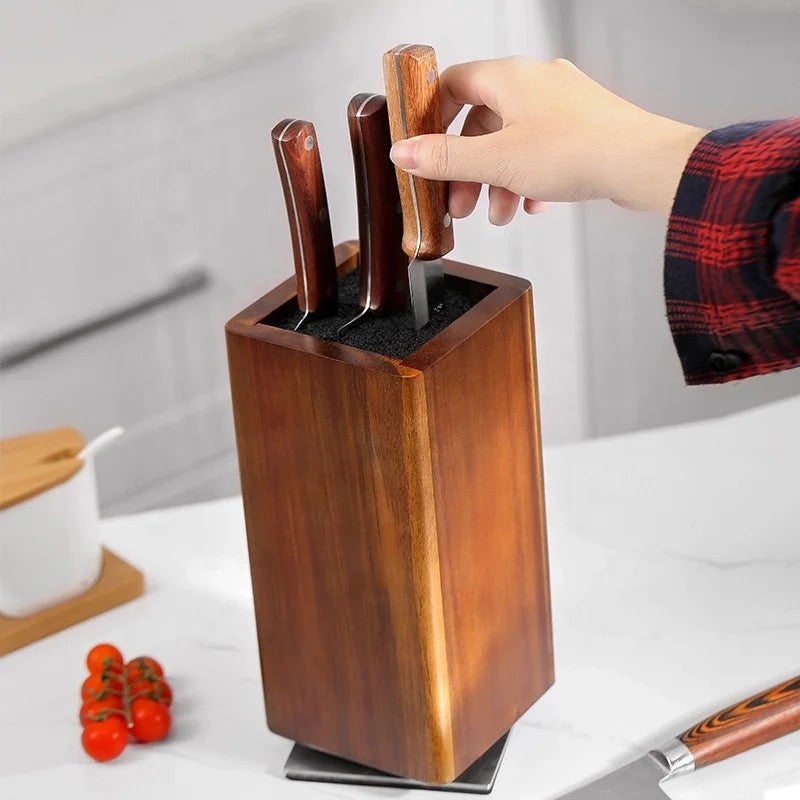 360 Acadia double sided magnetic wooden knife holder