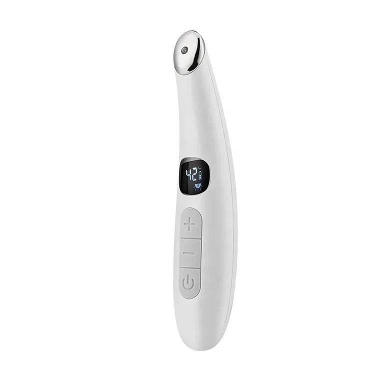 ISP - 3 in 1 Vibrating Red Light 98°F to 113°F LCD Display Eye Massager for Dry Eyes, Dark Circles and Puffiness, Electrical Face, Neck Sculpting Pen for Fine Lines and Wrinkles