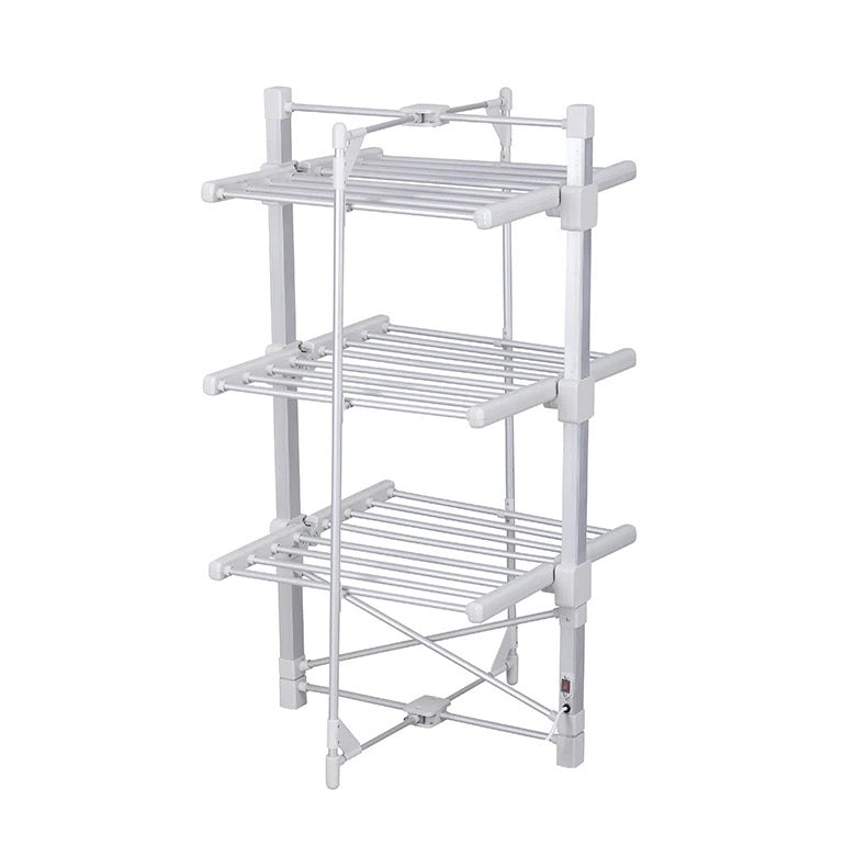 Electric Clothes Drying Rack Collapsible Laundry Drying Rack Free-Standing Heating Garment Dryer Towel Rail Space Saving for Home Indoor Outdoor