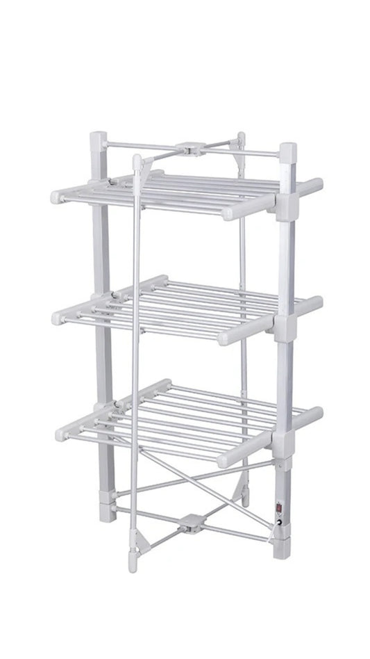 Electric Clothes Drying Rack Collapsible Laundry Drying Rack Free-Standing Heating Garment Dryer Towel Rail Space Saving for Home Indoor Outdoor