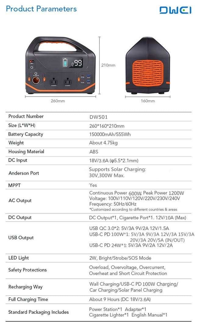 ISP 600w Emergency Solar Generators  with Solar Panel for Home use Portable Rechargeable Charging Power Station for Outdoor Camping (150,000Mah / 555Wh)