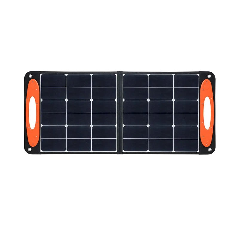 ISP 300watt Foldable Solar Panel for Portable Power Station Foldable Solar Charger w/ 4 Kickstands, IP65 Waterproof Solar Panel Kit w/MC-4 DC XT60 Anderson Aviation Output for Outdoor RV Camper -  Blackout