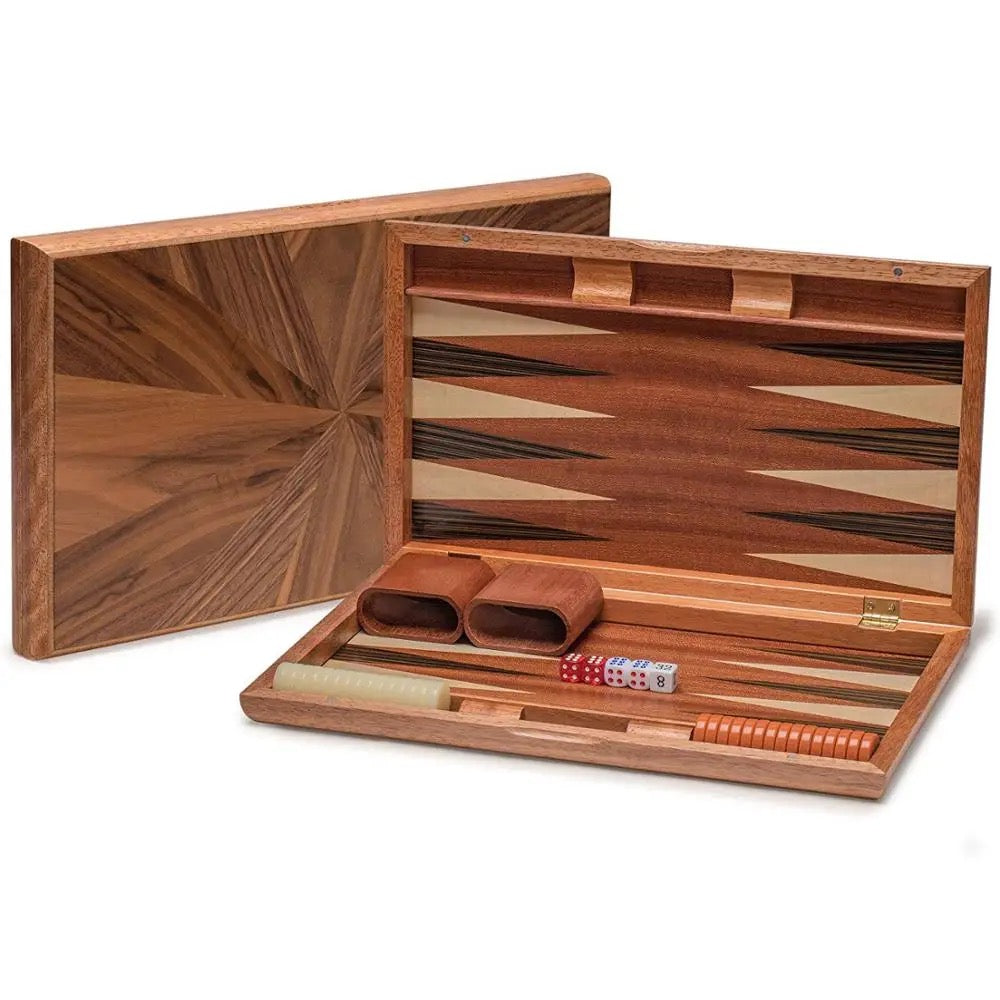 ISP 17” Wooden Backgammon Set For Adults, Folding Classic Board Game, Best Strategy Game and Smart Game of Tactics .