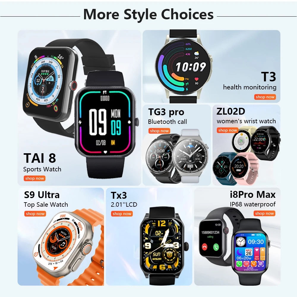 2024 ISP Smart Watch 50mm,          1.85” inchTouch Screen Aluminium Smartwatch for Android and IOS phones Fitness tracker with Heart Rate , Blood Oxygen / Sleep Monitoring, GPS, Bluetooth , NFC IP68 Waterproof watch for men and women