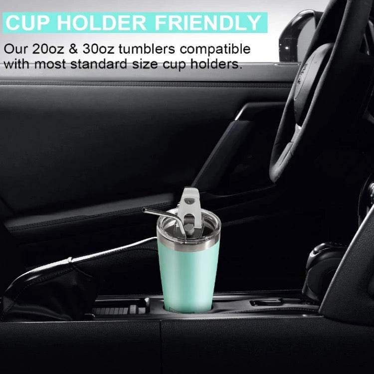 ISP Thermo 30 oz/887 ML Stainless Steel Vacuum Insulated Tumbler Cup w/ Removable Handle & Straw Coffee Ice Cup Double Wall Vacuum Coffee Cup Thermal Cups for Hot and Cold drinks, Suitable for Beach, Travel, Party, Office