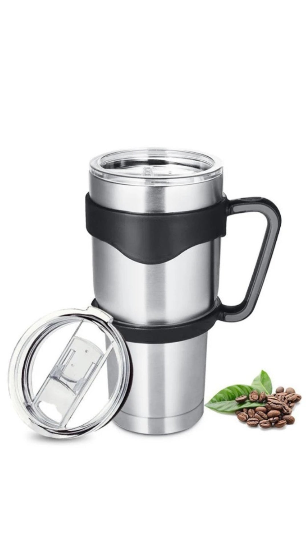 ISP Thermo 30 oz Stainless Steel Vacuum Insulated Tumbler w/ Removable Handle & Straw