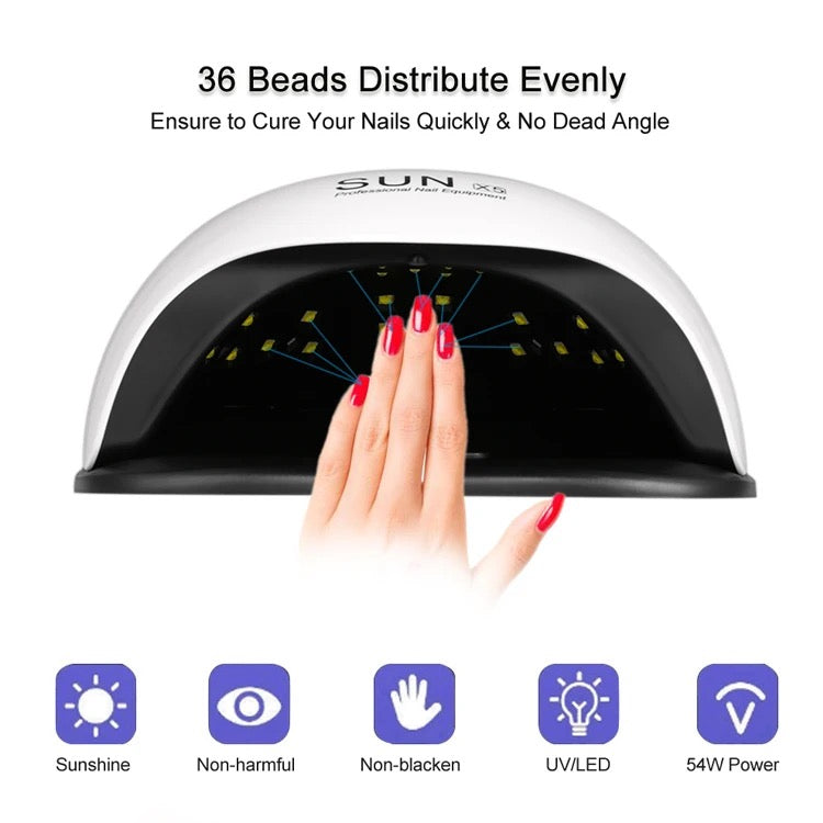 ISP 220w uv led light lamp nail dryer with 45pcs beads gel nail polish uv led nail lamp dryer