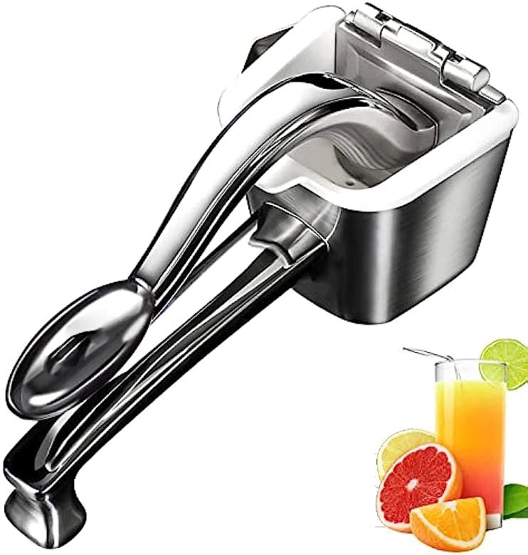 ISP Stainless Steel Squeezer  Hand Press, Juice Squeezer Hand Juicer, Orange, Lime , Lemon , Citrus Squeezer Heavy Duty Manual Juicer, Pomegranate (2 Year Warranty)- 550mL