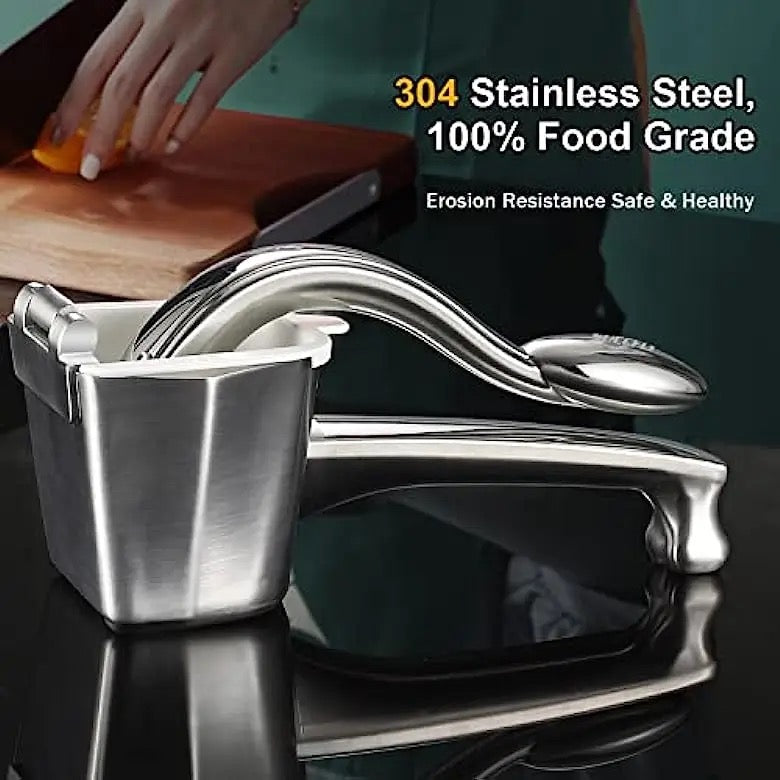 ISP Stainless Steel Squeezer  Hand Press, Juice Squeezer Hand Juicer, Orange, Lime , Lemon , Citrus Squeezer Heavy Duty Manual Juicer, Pomegranate (2 Year Warranty)- 550mL