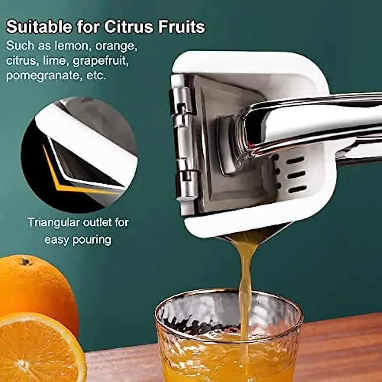 ISP Stainless Steel Squeezer  Hand Press, Juice Squeezer Hand Juicer, Orange, Lime , Lemon , Citrus Squeezer Heavy Duty Manual Juicer, Pomegranate (2 Year Warranty)- 550mL