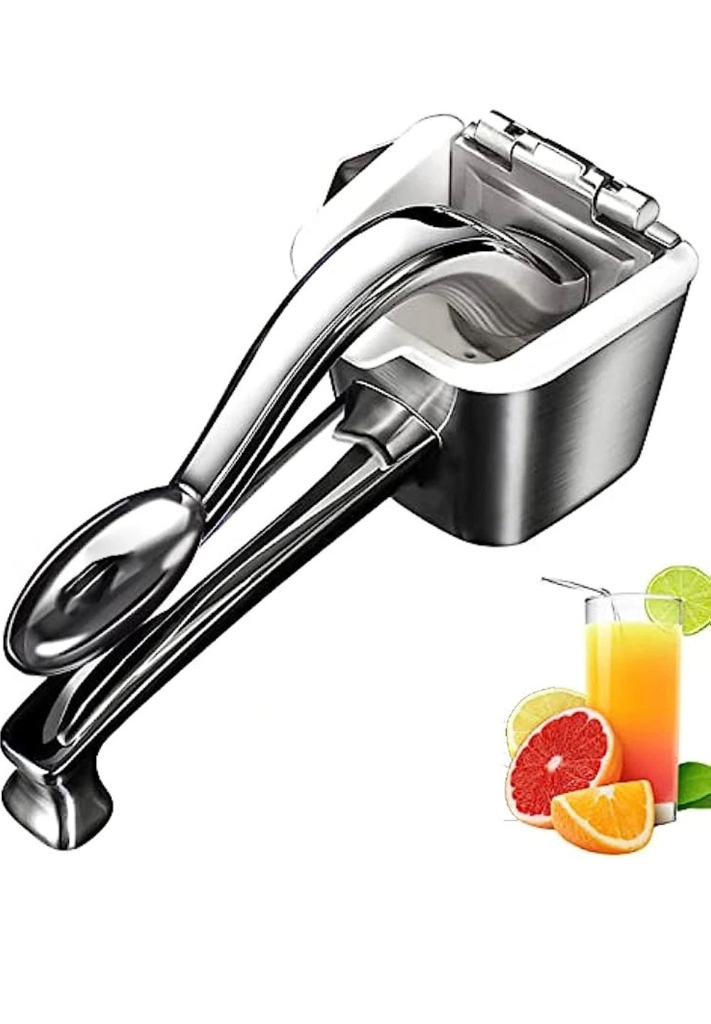 ISP Stainless Steel Squeezer  Hand Press, Juice Squeezer Hand Juicer, Orange, Lime , Lemon , Citrus Squeezer Heavy Duty Manual Juicer, Pomegranate (2 Year Warranty)- 550mL