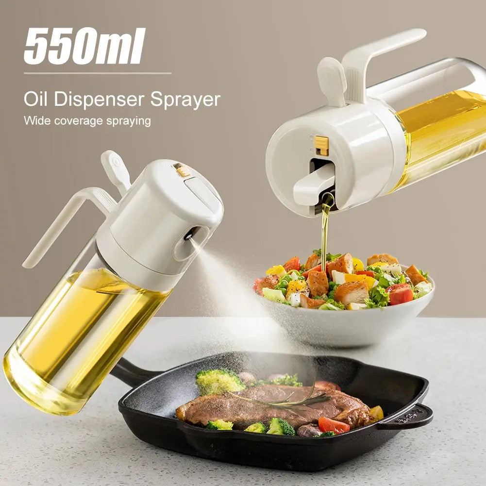 ISP 2-in-1 550mL Oil & spray Bottle with Dispenser for BBQ, Cooking & Storage