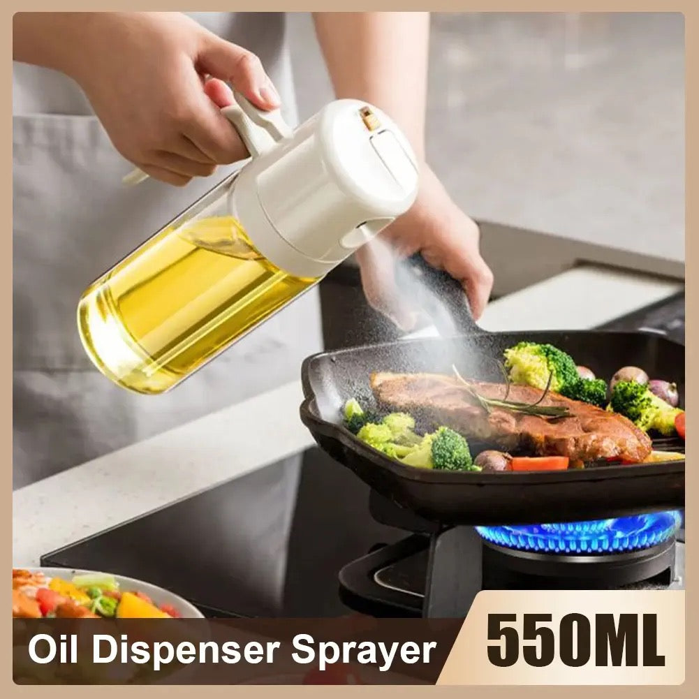 ISP 2-in-1 550mL Oil & spray Bottle with Dispenser for BBQ, Cooking & Storage