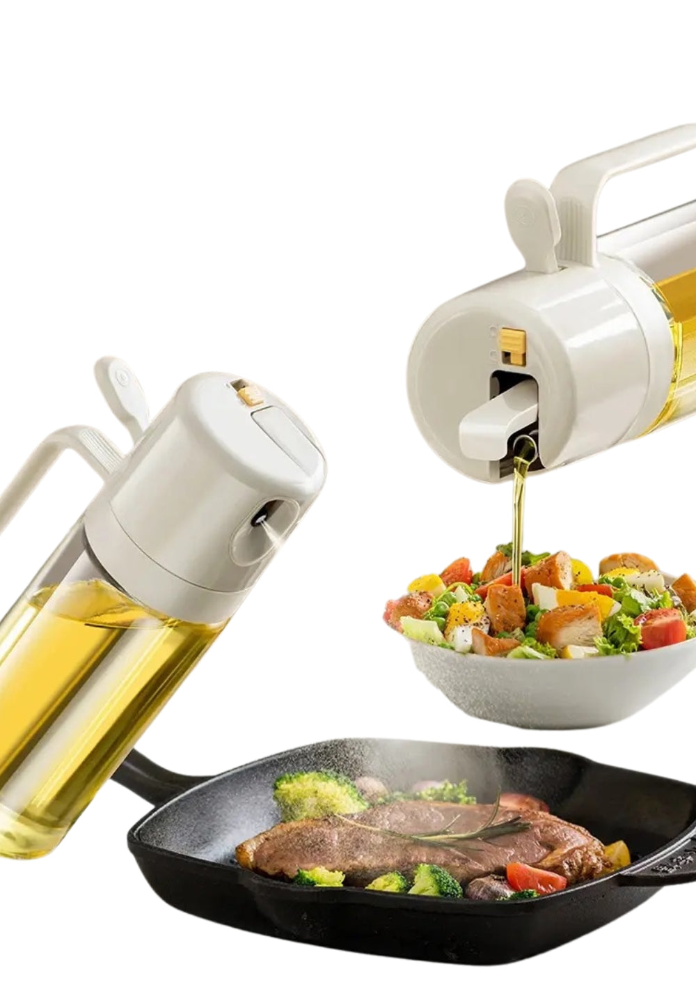 ISP 2-in-1 550mL Oil & spray Bottle with Dispenser for BBQ, Cooking & Storage