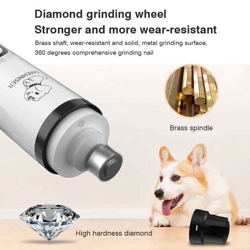 Pro Electric Pet Nail Grinder With Led Light for Dogs and Cats