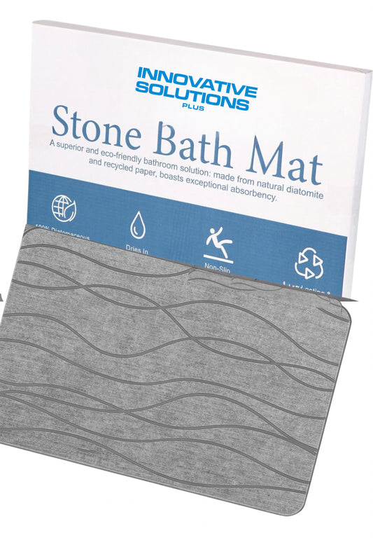 Stone Bath Mat Large, Quick Drying Bath Mat Stone Absorbing, Super Absorbent Diatomaceous Earth Bath Mat for Bathroom Kitchen, Easy to Clean