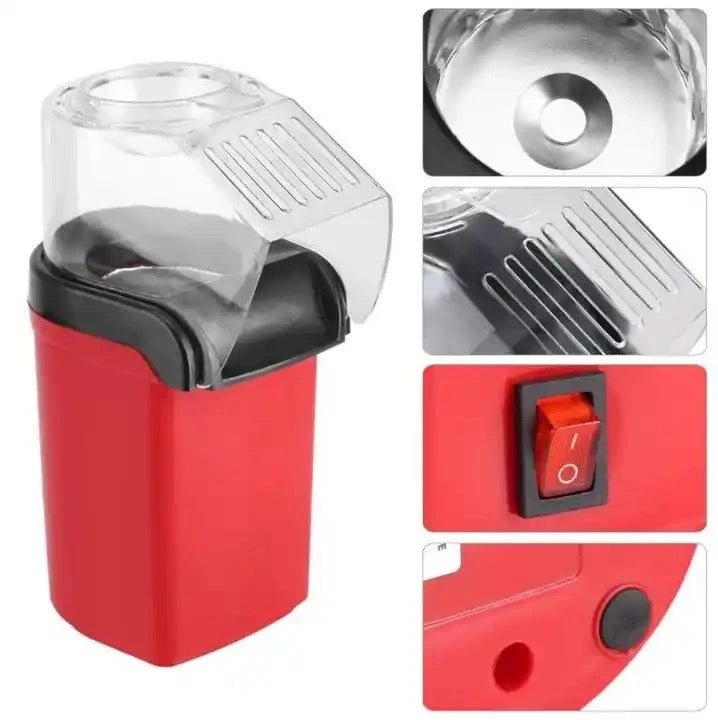 Electric automatic hot air mini popcorn maker