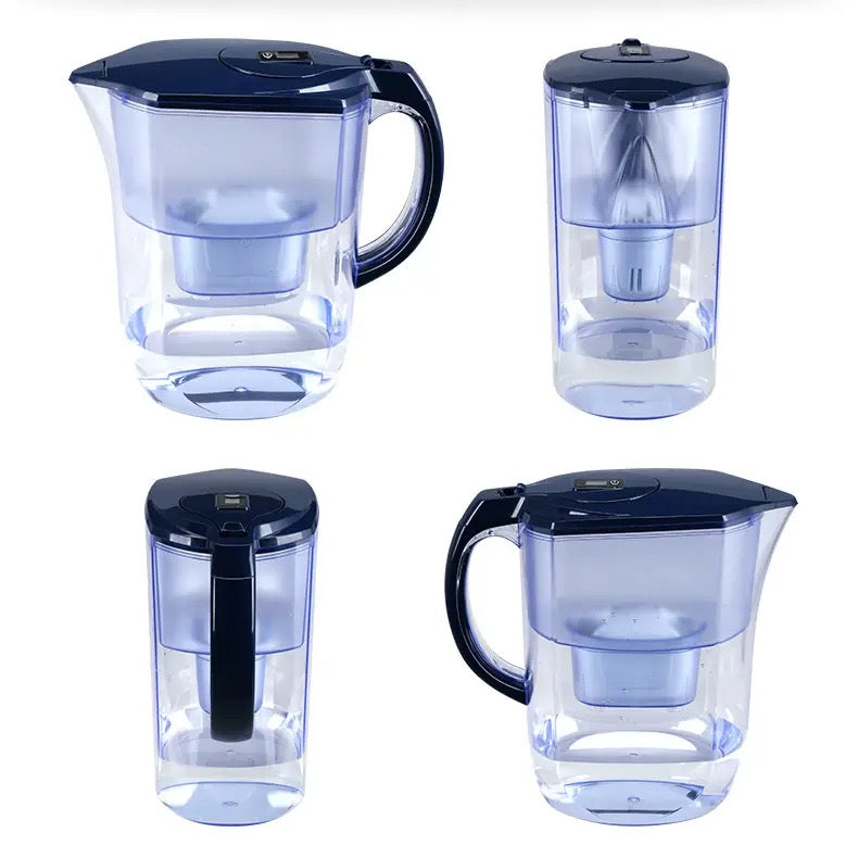 Premium Alkaline Water Pitcher - 3.8L Pure Healthy Water Ionizer with Activated Carbon Filter - Healthy, Clean & Toxin-Free Mineralised Alkaline Water in Min- PH 8.5-9.5