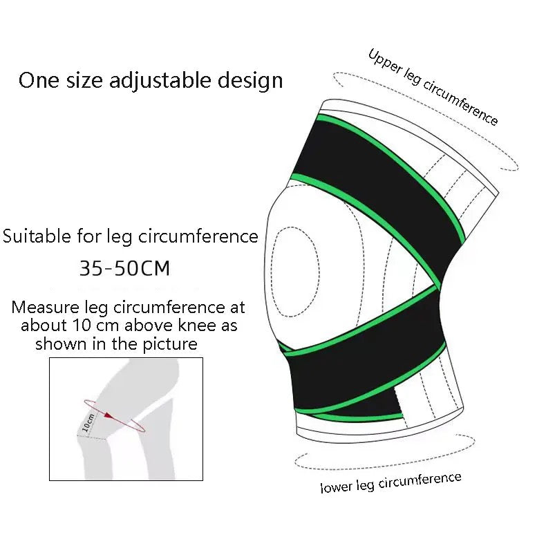 INNOVATIVE Nylon Strap Knee Brace with Side Stabilizers & Patella Gel Pads for Knee Support (Extra Large)