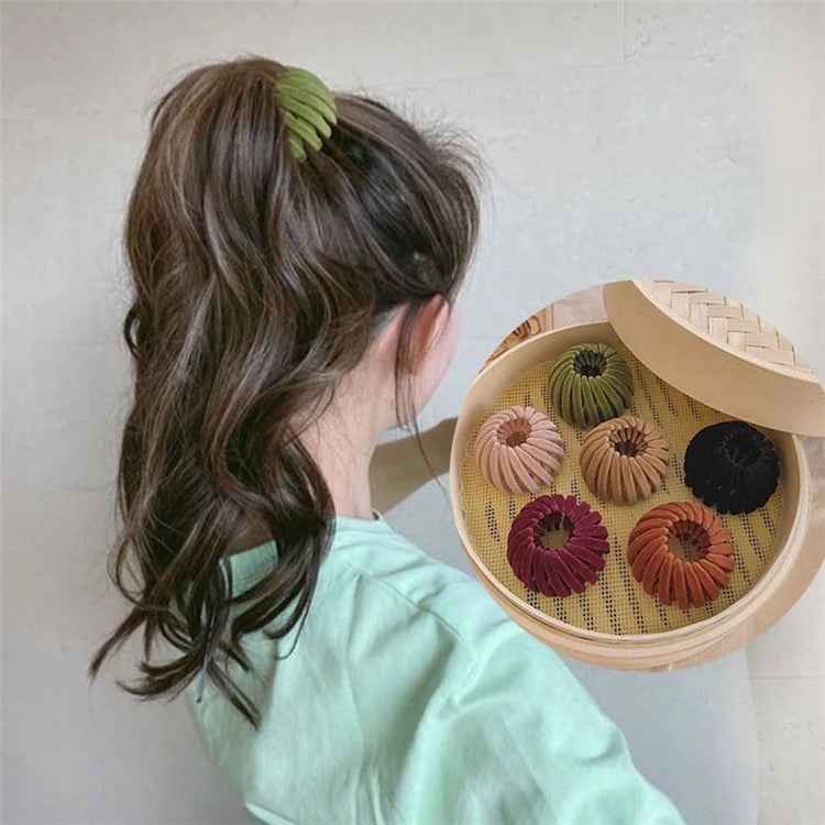 6pcs Bird Nest Retractable Magic Hair Clip