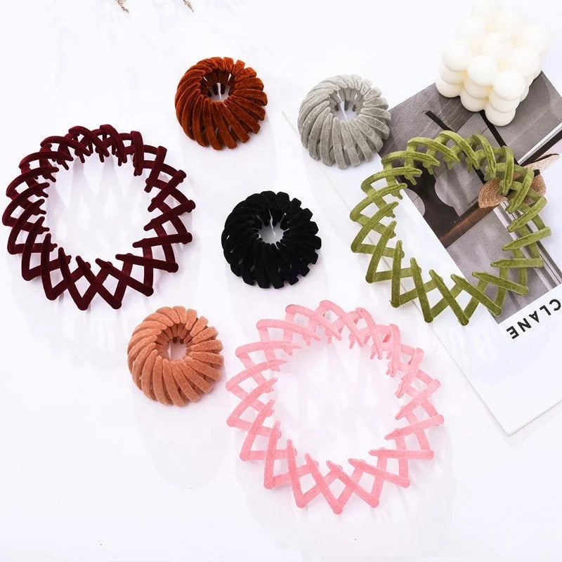 6pcs Bird Nest Retractable Magic Hair Clip