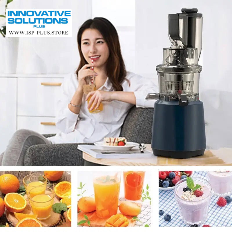 ISP Premium 3”Inch/ 76mm Big Feeding Chute , Dynamic Cold Press Slow Masticating Juicer Extractor, Nutrient and Vitamin Dense, Easy to Clean 240watts - 100% Copper