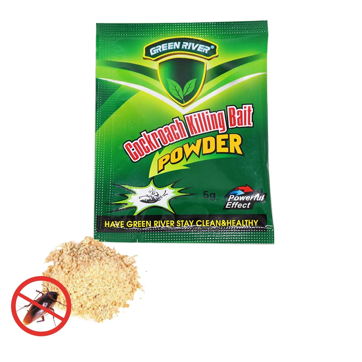 Cockroach Killer Powerful Fast Killing Effective Pest Powder with Bait Capability (50pcs)