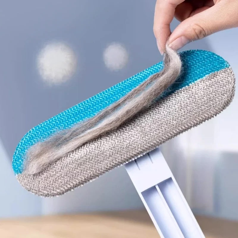 INNOVATIVE 2-in-1 Pet Hair & Window Remover for Couch（Push Forward Pull Back Combination Use, Excellent Effect）Dog Cat Hair Remover For Couch Bedsheets , Windows, Clothes Blankets and Other Furniture