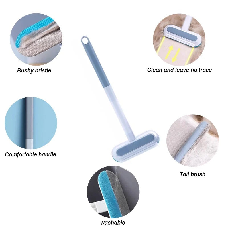 INNOVATIVE 2-in-1 Pet Hair & Window Remover for Couch（Push Forward Pull Back Combination Use, Excellent Effect）Dog Cat Hair Remover For Couch Bedsheets , Windows, Clothes Blankets and Other Furniture