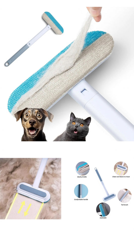 INNOVATIVE 2-in-1 Pet Hair Remover for Couch（Push Forward Pull Back Combination Use, Excellent Effect）Dog Cat Hair Remover For Couch Bedsheets , Windows, Clothes Blankets and Other Furniture