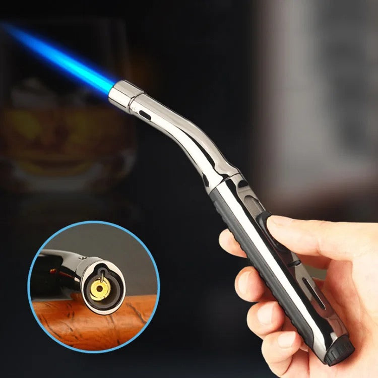 Wind proof gas inflatable adjustable jet flame multipurpose lighter