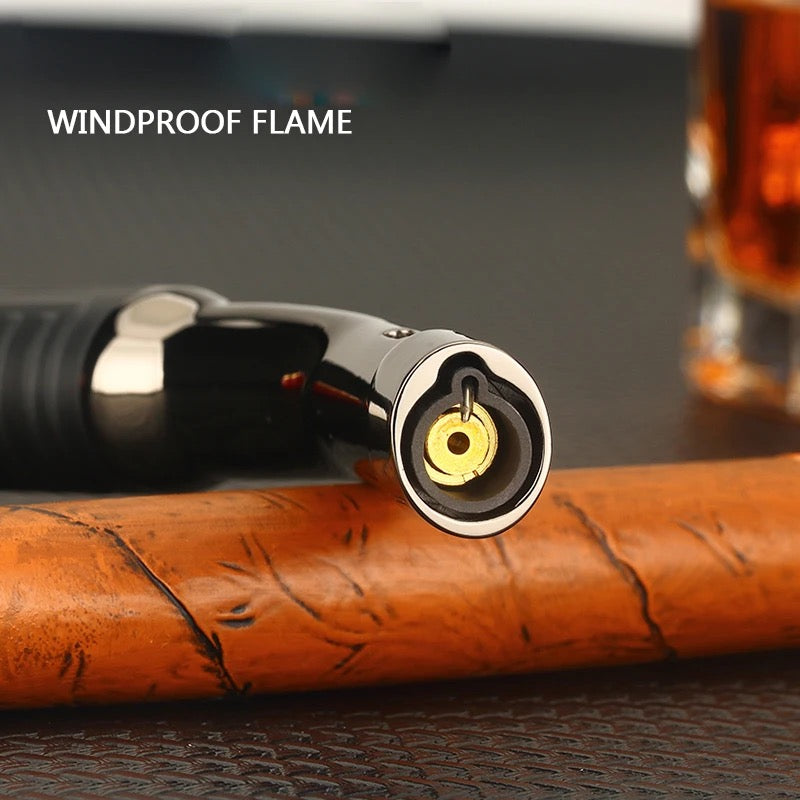 Wind proof gas inflatable adjustable jet flame multipurpose lighter