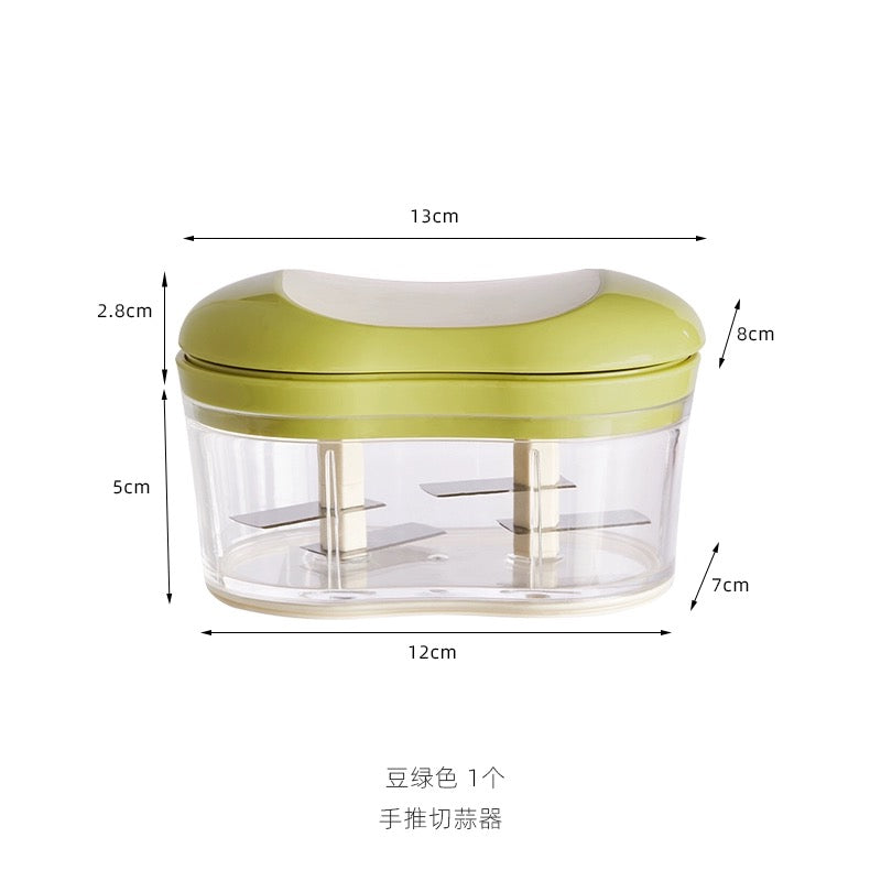 Innovative Dual Gliding Manual Food Chopper, Slicer Sliding Chopper Hand Onion Garlic Chopper, Whisk and Smoothie Blender