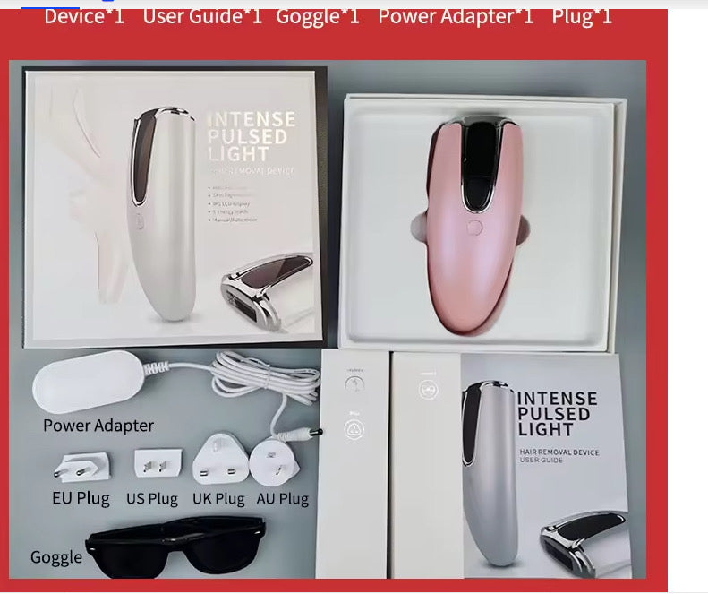 INNOVATIVE  Long-lasting Laser Hair Removal Device for Women & Men, Skin i·Expert, at Home Hair Removal, , 2in1 IPL Laser Hair Removal & Skin Rejuvenation Handset with Goggles & Shaving stick for Clinical Results in 10 Weeks