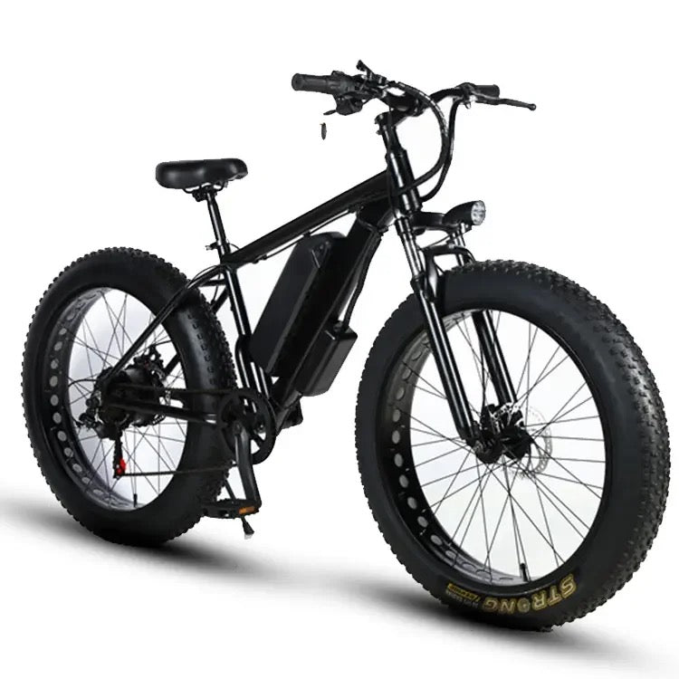 INNOVATIVE 26” X 4” Fat Tire Electric Bike for Adults, 48v 20Ah Lithium Battery , 1000 Watt Brushless Motor 50km/h , 7 Speed Electric Bicycle, Lockable Suspension ( Black)